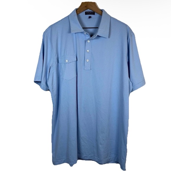 Peter Millar Other - Peter Millar Crown Crafted Golf Polo Size XL Stretch Performance Pocket AOP